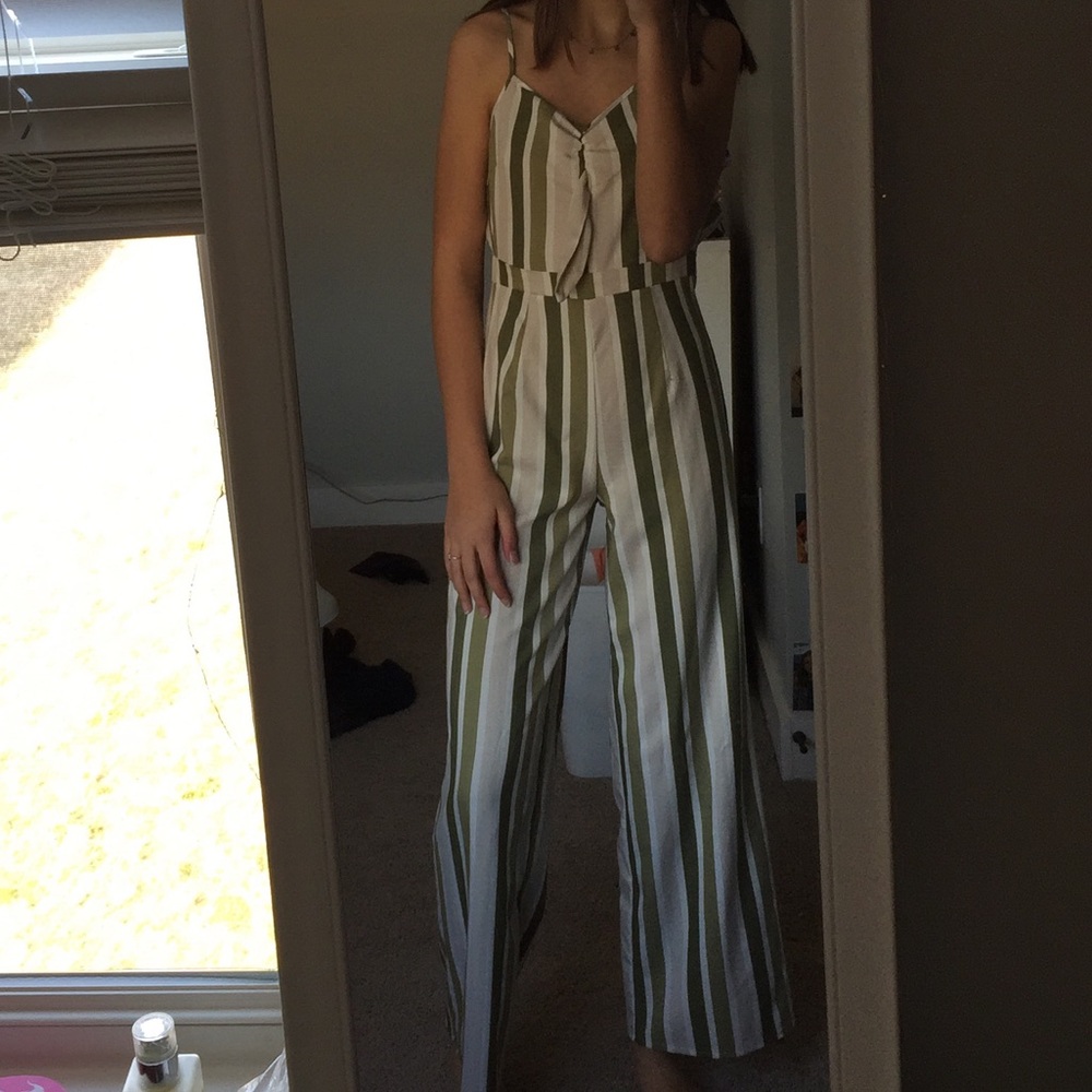 stripped jumpsuit